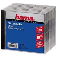 I-00044746 | Hama CD-Leerhülle Standard, 10er-Pack, Transparent/Schwarz | 00044746 | Verbrauchsmaterial