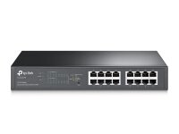 TP-LINK TL-SG1016PE gemanaged Gigabit Ethernet (10/100/1000) Energie Über Ethernet (PoE) Unterstützung Schwarz Netzwerk-Switch