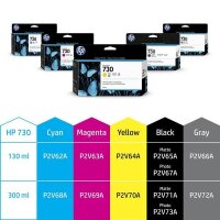 Y-P2V66A | HP 730 DesignJet Druckerpatrone Grau 130 ml -...