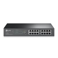 Y-TL-SG1016PE | TP-LINK TL-SG1016PE gemanaged Gigabit Ethernet (10/100/1000) Energie Über Ethernet (PoE) Unterstützung Schwarz Netzwerk-Switch | TL-SG1016PE | Netzwerktechnik