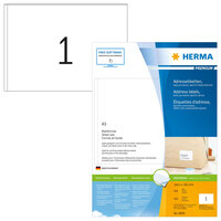 HERMA Adressetiketten Premium A5 148.5x205 mm weiß Papier matt 400 St. - Weiß - Papier - Laser/Inkjet - Matte - Dauerhaft - Rechteck