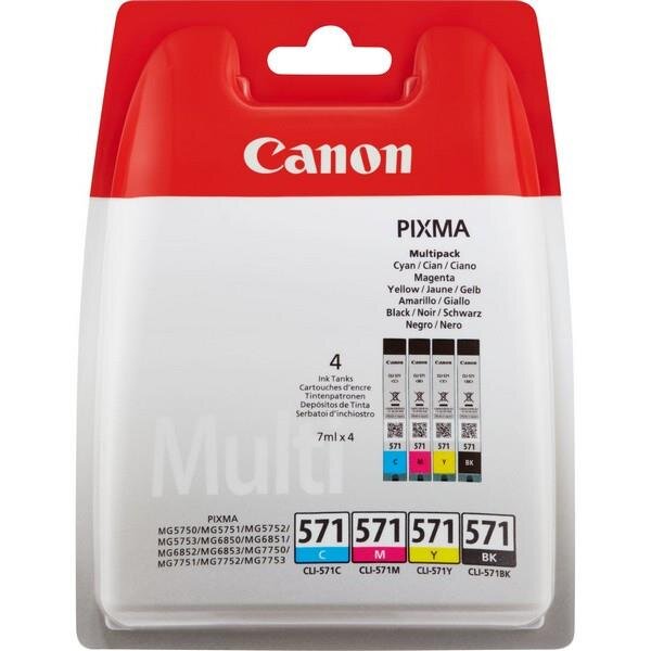Y-0386C004 | Canon CLI-571 C/M/Y/BK Multipack - 4er-Pack - 7 ml | 0386C004 | Verbrauchsmaterial