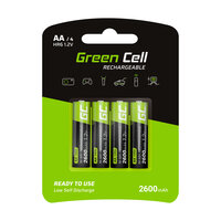 A-GR01 | Green Cell GR01 - Wiederaufladbarer Akku - AA - Nickel-Metallhydrid (NiMH) - 1,2 V - 4 Stück(e) - 2600 mAh | GR01 | Zubehör