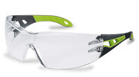 UVEX Arbeitsschutz Schutzbrille pheos 9192225 HC/AF schwarz/gruen/farblos