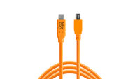I-CUC2515-ORG | Tether Tools CUC2515-ORG - 4,6 m - USB C - Micro-USB B - USB 2.0 - 480 Mbit/s - Orange | CUC2515-ORG | Foto & Video