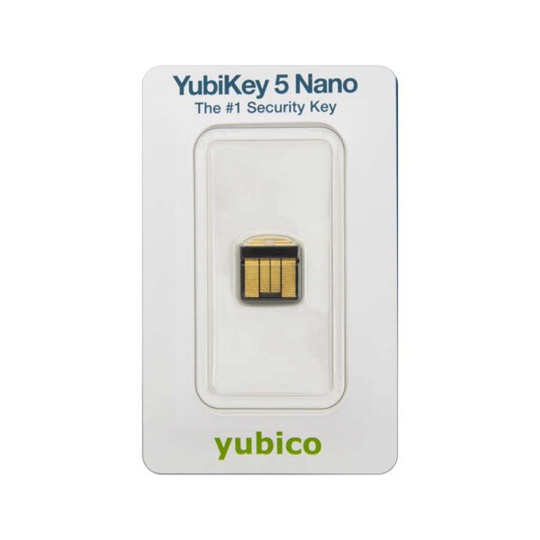 L-5060408461457 | YUBICO YubiKey 5 Nano - Windows - Mac OS - Linux - No Batteries Required - Schwarz - Gold - USB-A - FIDO 2 Certified - FIDO Universal 2nd Factor (U2F) Certified | 5060408461457 | Elektro & Installation