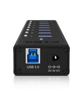 Y-IB-AC618 | ICY BOX IB-AC618 - USB 3.2 Gen 1 (3.1 Gen 1) Type-A - 5000 Mbit/s - Schwarz - Aluminium - 100 - 240 V - 110 mm | Herst. Nr. IB-AC618 | USB-Hubs | EAN: 4250078160182 |Gratisversand | Versandkostenfrei in Österrreich
