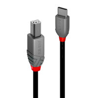Lindy 1m USB 2.0 Typ C an B Kabel Anthra Line - Kabel - Digital/Daten