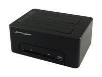 LC-Power LC-DOCK-U3-CR - Festplatte - SSD - SATA - 2.5,3.5 Zoll - USB 3.2 Gen 1 (3.1 Gen 1) Type-A - CF,SD - 5 Gbit/s