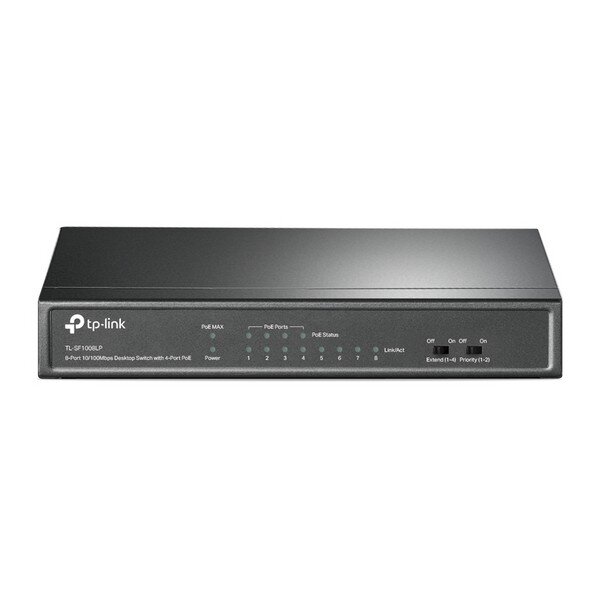 TP-LINK TL-SF1008LP - Unmanaged - Fast Ethernet (10/100) - Power over Ethernet (PoE)