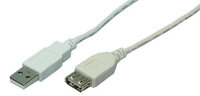 LogiLink 2m USB 2.0 - 2 m - USB A - USB A - USB 2.0 - Männlich/Weiblich - Grau