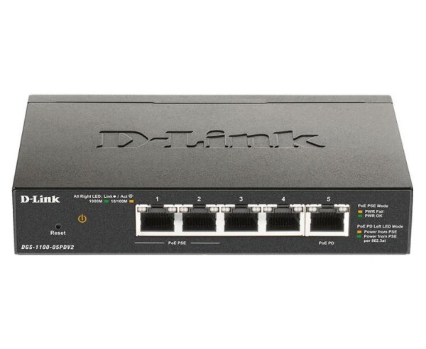 X-DGS-1100-05PDV2 | D-Link DGS-1100-05PDV2 - Managed - Gigabit Ethernet (10/100/1000) - Vollduplex - Power over Ethernet (PoE) | DGS-1100-05PDV2 | Netzwerktechnik