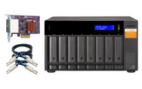 QNAP TL-D800S - HDD / SSD-Gehäuse - 2.5/3.5 Zoll - Serial ATA II,Serial ATA III - 6 Gbit/s - Hot-Swap - Schwarz - Grau