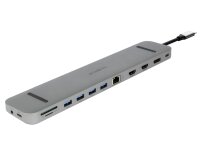 L-PSUC2501 | ALLNET PSUC2501 - USB 3.2 Gen 1 (3.1 Gen 1) Type-C - 3.5mm - DisplayPort - HDMI - RJ-45 - USB 3.2 Gen 1 (3.1 Gen 1) Type-A - USB 3.2 Gen 1 (3.1 Gen 1) Type-C - 3840 x 2160 Pixel - MicroSD (TransFlash) - SD - Grau - 100 W | PSUC2501 | Zubehör
