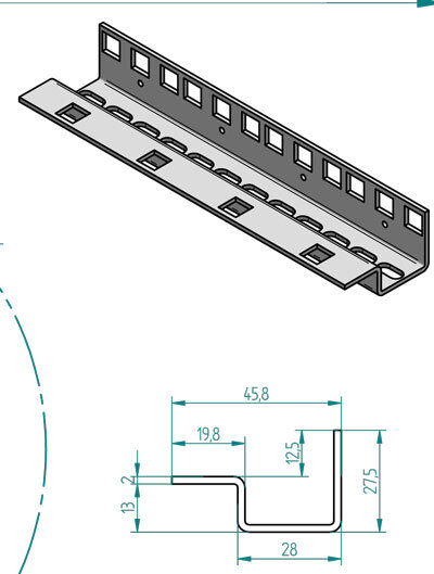 L-RAX-VL-X22-X1 | TRITON Vertical rail 22U - Grau - 22U | RAX-VL-X22-X1 | Büroartikel