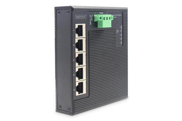 P-DN-651126 | DIGITUS Industrial 5-Port Gigabit Switch, Flat, Unmanaged | DN-651126 | Netzwerktechnik
