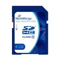 P-MR961 | MEDIARANGE 4GB SDHC - 4 GB - SDHC - Klasse 10 - 15 MB/s - 10 MB/s - Blau | Herst. Nr. MR961 | Flash-Speicher | EAN: 4260283115556 |Gratisversand | Versandkostenfrei in Österrreich