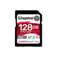 Kingston Canvas React Plus - 128 GB - SD - Klasse 10 - UHS-II - 300 MB/s - 260 MB/s