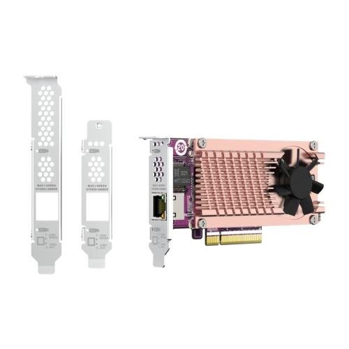 QNAP QM2 CARD - M.2 - PCIe - Niedriges Profil - PCI 3.0 - RJ-45 - Silber