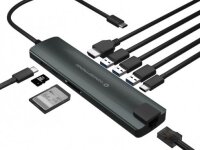 P-DONN06G | Conceptronic DONN06G - USB 3.2 Gen 1 (3.1 Gen 1) Type-C - HDMI - RJ-45 - USB 3.2 Gen 1 (3.1 Gen 1) Type-A - USB 3.2 Gen 1 (3.1 Gen 1) Type-C - 3840 x 2160 Pixel - MicroSD (TransFlash) - SD - SDHC - SDXC - 5000 Mbit/s - Schwarz - Silber | DONN0