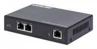 Intellinet 2-Port Gigabit Ultra PoE-Extender - Verlängert PoE-Reichweite um 100 m - PoE-Strombudget 60 W - zwei PSE-Ports mit jeweils 30 W Ausgangsleistung - IEEE 802.3bt/at/af-konform - Metallgehäuse - Netzwerksender - 100 m - 6000 Mbit/s - Cat5e - 10,10