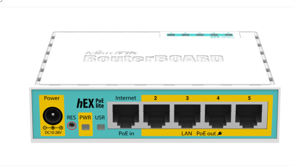 L-RB960PGS | MikroTik hEX PoE - Weiß - Router - WLAN, Glasfaser (LWL) 1 Gbps - 4-Port - Kabellos USB 2.0 | RB960PGS | Netzwerktechnik