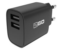 P-794250 | 2GO Netz-Ladegerät 100V-240V - schwarz Universal Dual-USB | 794250 | Zubehör