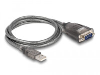 Delock Adapter USB 2.0 Typ-A zu 1 x Seriell RS-232 D-Sub 9 Pin Stecker 1 m - Adapter - Digital/Daten