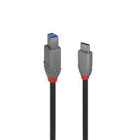 P-36668 | Lindy 3m USB 3.2 Typ C an B Kabel Anthra Line -...