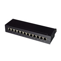 P-NP0019B | LogiLink Patch Panel - RJ-45 X 12 - Schwarz, RAL 9005 | NP0019B | Zubehör