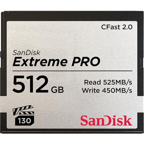 A-SDCFSP-512G-G46D | SanDisk Extreme Pro - 512 GB - CFast 2.0 - 525 MB/s - 450 MB/s - Schwarz - Grau | SDCFSP-512G-G46D | Verbrauchsmaterial