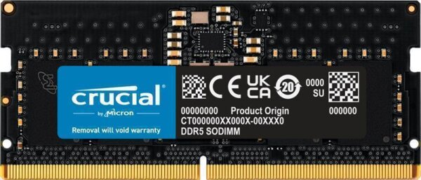 X-CT8G48C40S5 | Crucial CT8G48C40S5 - 8 GB - 1 x 8 GB - DDR5 - 4800 MHz - 262-pin SO-DIMM | CT8G48C40S5 | PC Komponenten