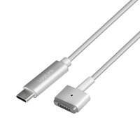 LogiLink USB-C zu Apple MagSafe 2 Ladekabel, silber. Kabellänge: 1,8 m, Anschluss 1: USB C, Produktfarbe: Silber