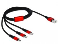 Delock USB Ladekabel 3 in 1 for Lightnin / Micro USB /...