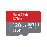 SanDisk Ultra microSD - 128 GB - MicroSDXC - Klasse 10 - UHS-I - Grau - Rot