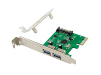 Conceptronic EMRICK 2-Port USB 3.2 Gen 2 PCI-Express-Karte - PCIe - USB 3.2 Gen 1 (3.1 Gen 1) - PCI 2.0 - SATA 15-Pin - Grün - PC