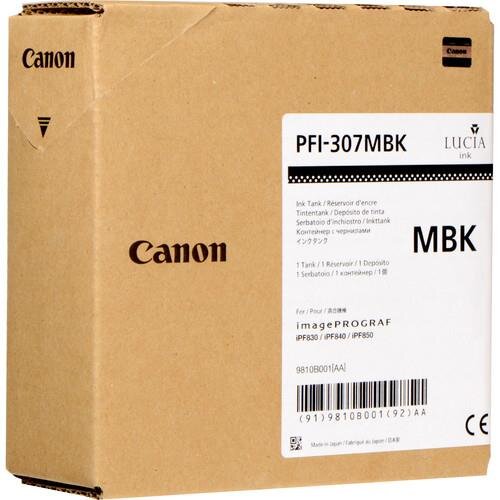Y-9810B001 | Canon PFI-307MBK - Original - Tinte auf Pigmentbasis - Schwarz - Canon - imagePROGRAF iPF830 imagePROGRAF iPF840 imagePROGRAF iPF850 - 330 ml | 9810B001 | Verbrauchsmaterial