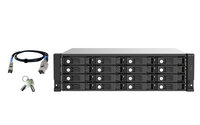 QNAP TL-R1620Sep-RP - HDD / SSD-Gehäuse - 2.5/3.5 Zoll - SAS-3 - Serial ATA III - Hot-Swap - Rack-Einbau - Schwarz - Grau