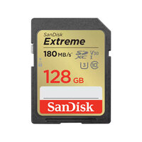 SanDisk Extreme - 128 GB - SDXC - Klasse 10 - UHS-I - 180 MB/s - 90 MB/s