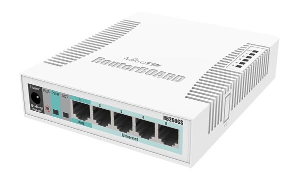 L-CSS106-5G-1S | MikroTik RouterBOARD 260GS RB260GS RB Gigabit Ethernet Switch - Switch - Mini-PCI | CSS106-5G-1S | Netzwerktechnik