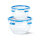 EMSA N1011600 Clip & Close Frischhaltedosen 2er Set rund Transparent/Blau