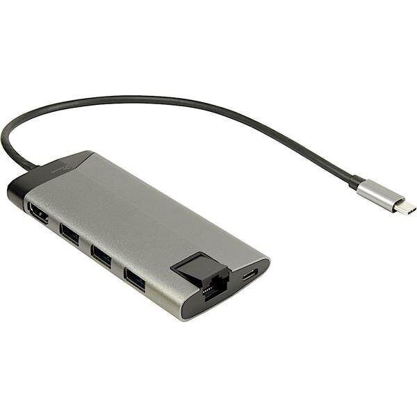 Y-88885551 | Inter-Tech GDC-802 - USB 3.2 Gen 1 (3.1 Gen 1) Type-C - HDMI - RJ-45 - MMC - MicroSD (TransFlash) - 1000 Mbit/s - 30 Hz - 3840 x 2160 | 88885551 | PC Systeme