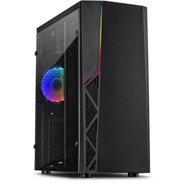 Y-88881330 | Inter-Tech B-02 RGB - Tower - PC - Acryl - Schwarz - ATX,Micro ATX - Rot/Grün/Blau | 88881330 | PC Komponenten