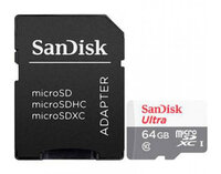SanDisk 64GB Ultra microSDXC - 64 GB - MicroSDXC - Klasse 10 - 100 MB/s - 10 MB/s - Grau