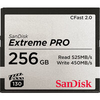 SanDisk Extreme Pro - 256 GB - CFast 2.0 - 525 MB/s - 450 MB/s - Schwarz - Silber