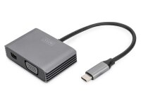 ADA-70825N | DIGITUS USB Type-C 4K 2in1 Mini DisplayPort + VGA Grafik-Adapter | DA-70825 | Zubehör