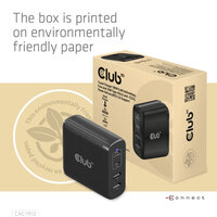 Club 3D Travel Charger 100W GaN technology Type-A 2x and -C Power Delivery PD 3