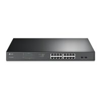 TP-LINK TL-SG1218MPE - Managed - L2 - Gigabit Ethernet (10/100/1000) - Power over Ethernet (PoE) - Rack-Einbau - 1U