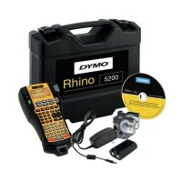 Dymo RHINO 5200 Kit - ABC - Wärmeübertragung - 180 x 180 DPI - Lithium-Ion (Li-Ion) - Schwarz - Gelb
