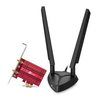 TP-LINK Archer TXE75E - Eingebaut - Kabellos - PCI Express - WLAN / Bluetooth - 5400 Mbit/s - Schwarz - Rot